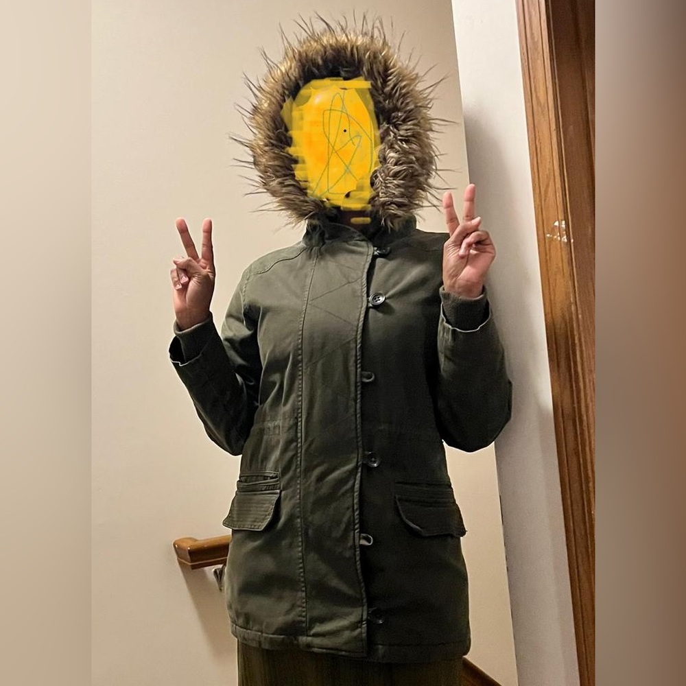 NWOT Garage Parka Coat Explorer Army Olive Green Women’s Size L
